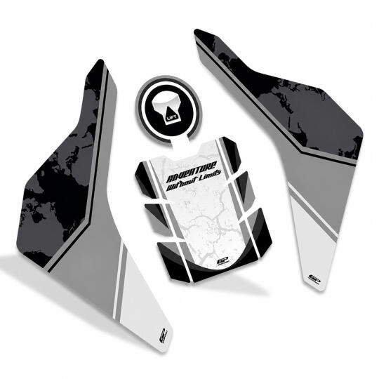 GP Kompozit Honda Africa Twin CRF1000L 2018-2019 Uyumlu Tank Pad Seti Siyah (1)
