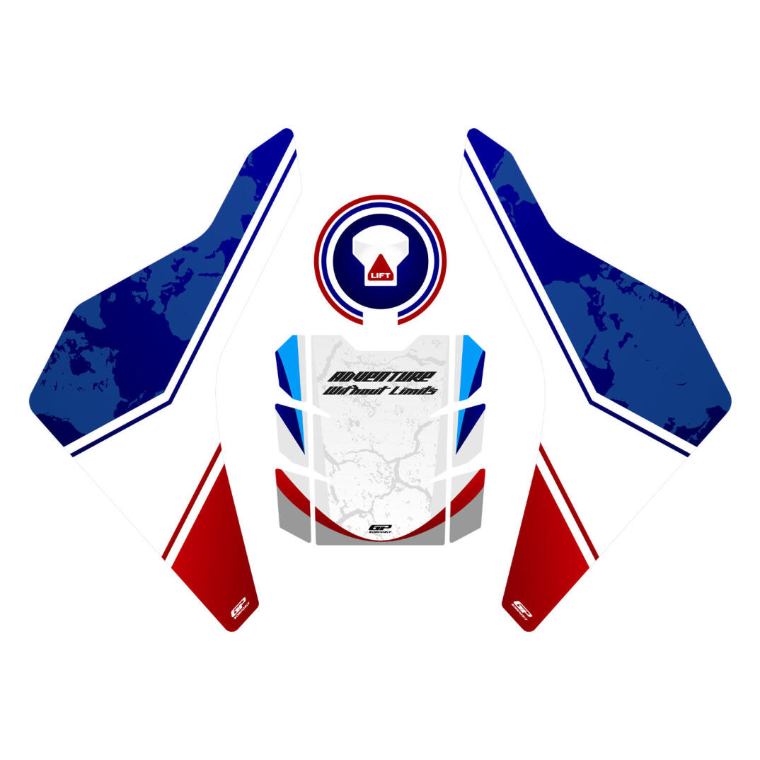 GP Kompozit Honda Africa Twin CRF1000L 2018-2019 Uyumlu Tank Pad Seti Tricolor - 1