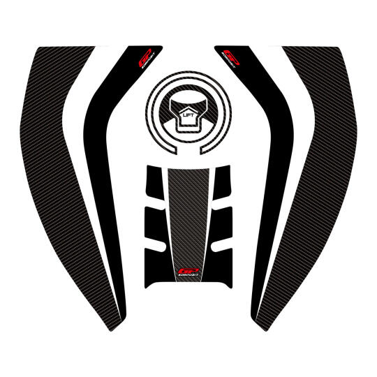 GP Kompozit Honda Africa Twin CRF1000L Adventure 2016-2019 Uyumlu Tank Pad Seti Karbon