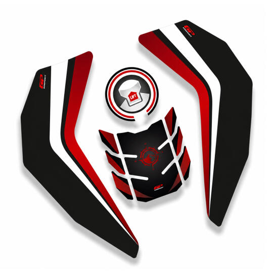 GP Kompozit Honda Africa Twin CRF1000L Adventure 2016-2019 Uyumlu Tank Pad Seti Kırmızı (1)