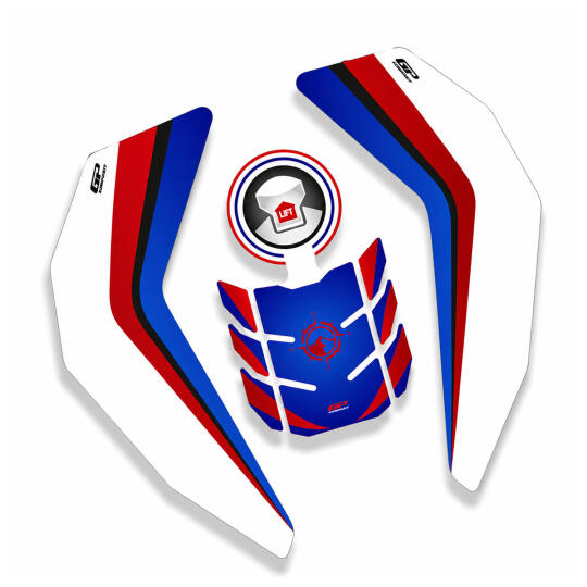 GP Kompozit Honda Africa Twin CRF1000L Adventure 2016-2019 Uyumlu Tank Pad Seti Mavi (1)