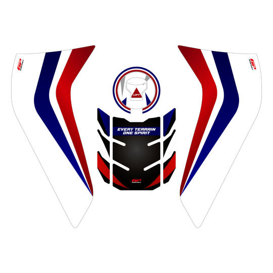 GP Kompozit Honda Africa Twin CRF1100L 2020-2023 Uyumlu Tank Pad Seti Beyaz