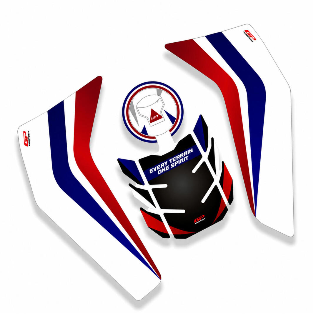 GP Kompozit Honda Africa Twin CRF1100L 2020-2023 Uyumlu Tank Pad Seti Beyaz - 2