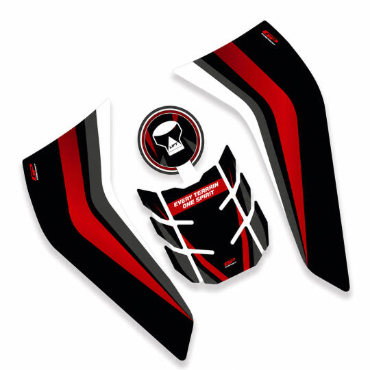 GP Kompozit Honda Africa Twin CRF1100L 2020-2023 Uyumlu Tank Pad Seti Kırmızı (1)