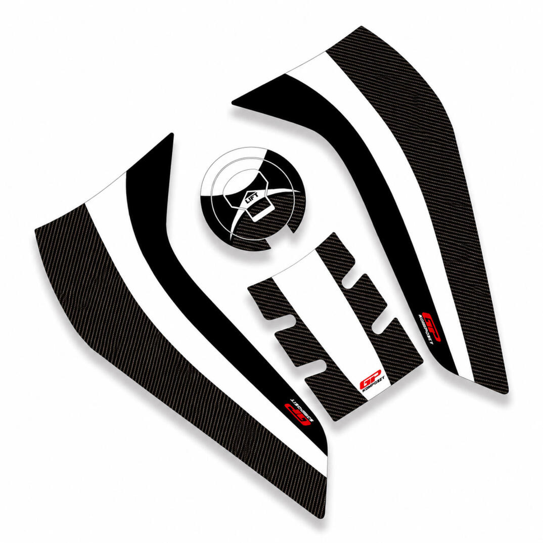 GP Kompozit Honda Africa Twin CRF1100L 2020-2023 Uyumlu Tank Pad Seti Siyah - 2