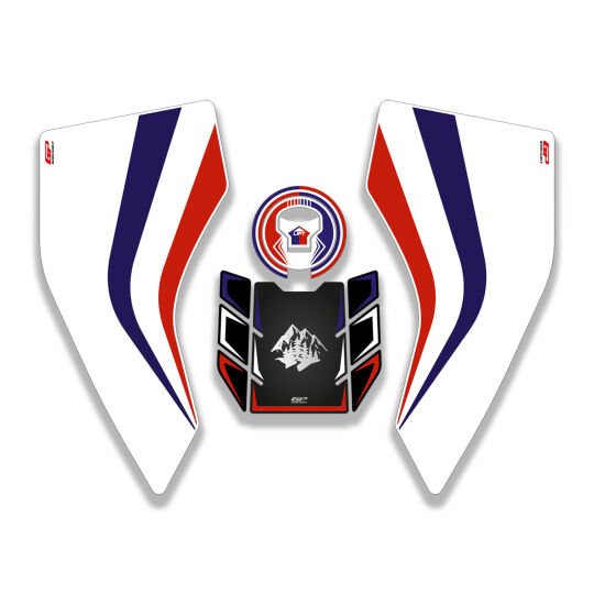 GP Kompozit Honda Africa Twin CRF1100L Adventure 2020-2023 Uyumlu Tank Pad Beyaz 