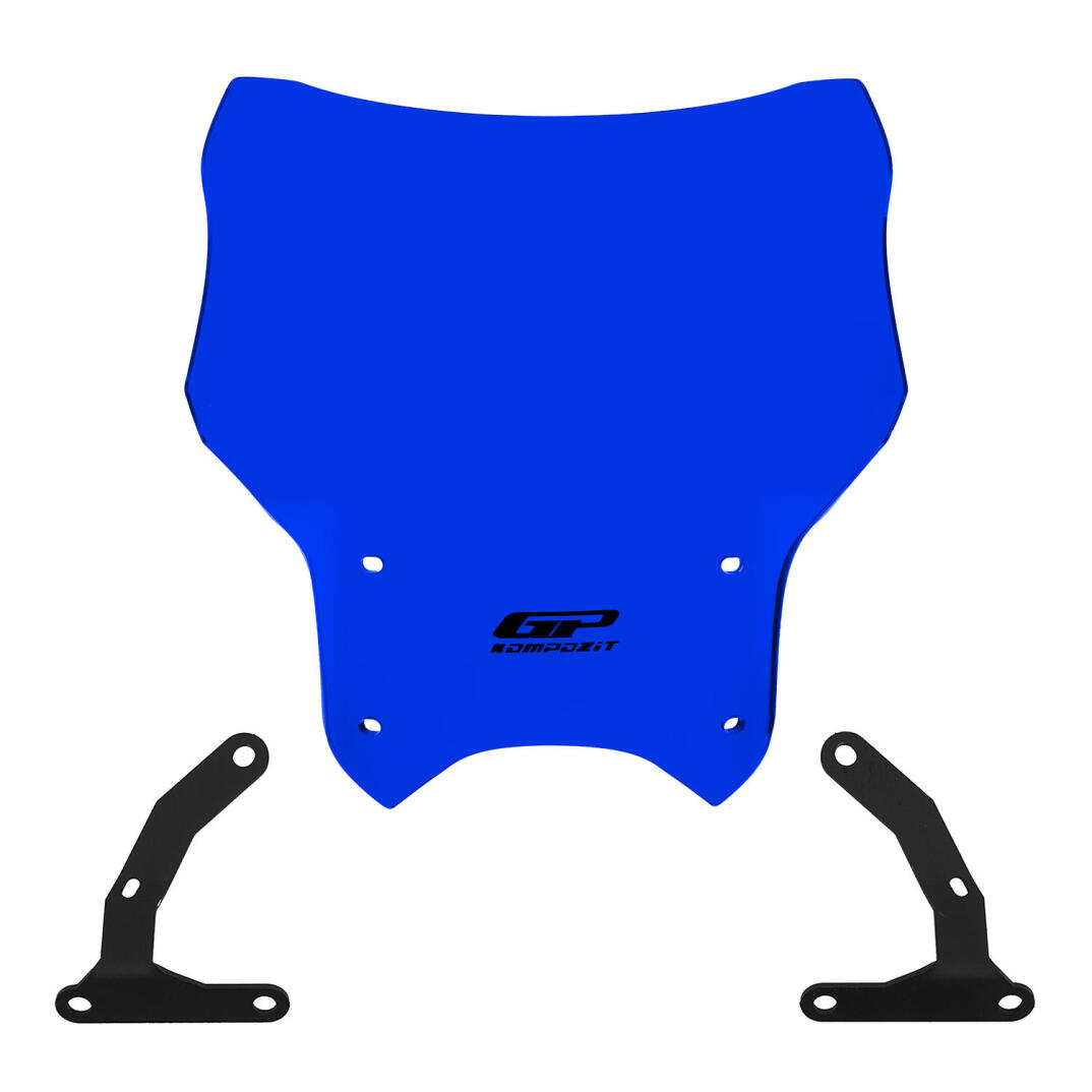 GP Kompozit Honda CB125R 2012-2024 Uyumlu Kısa Ön Cam Mavi - 1