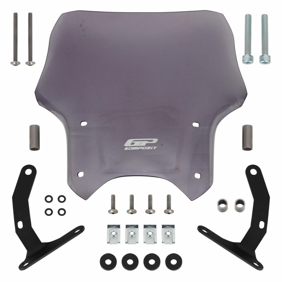 GP Kompozit Honda CB125R / CB250R 2012-2024 Uyumlu Kısa Ön Cam Füme - 5