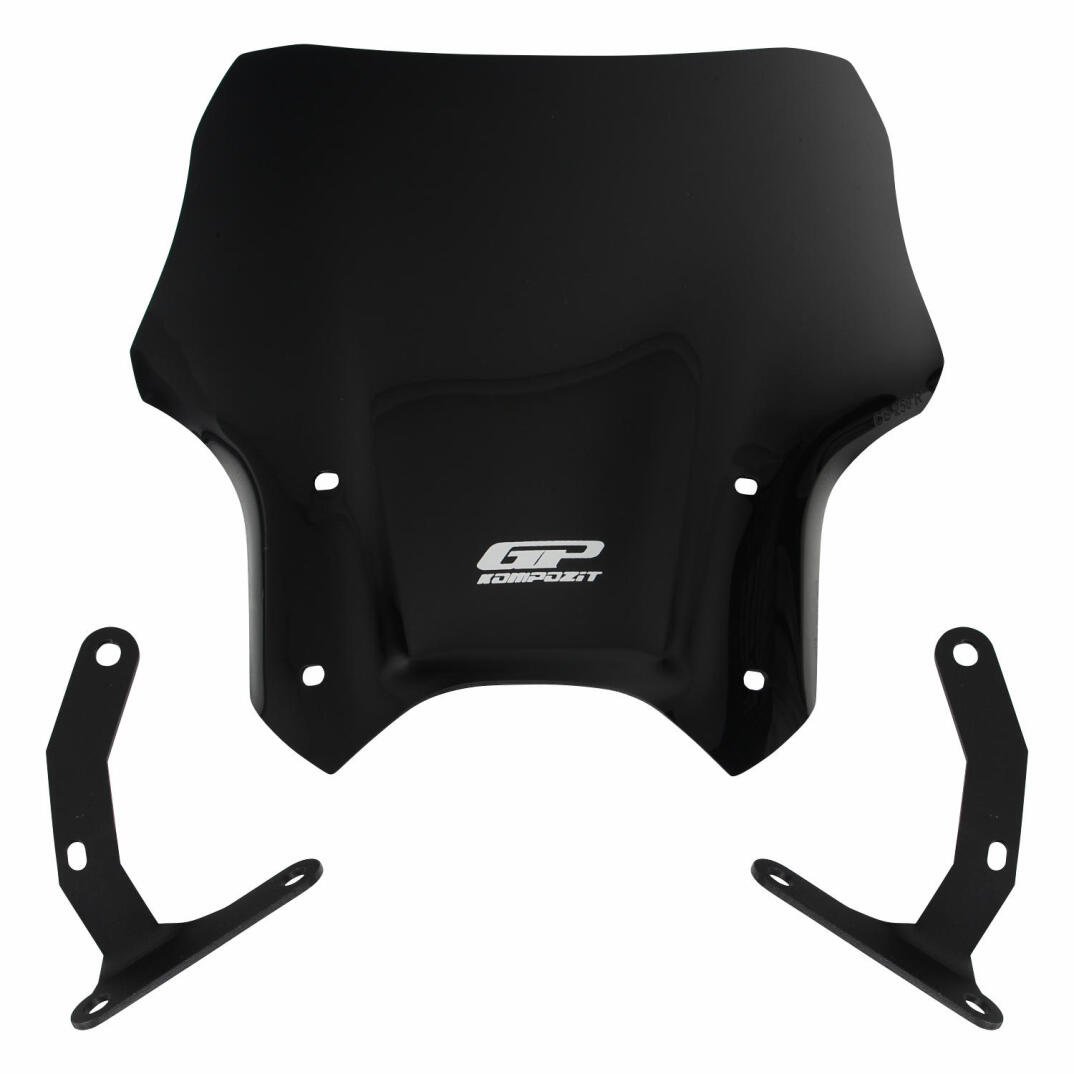 GP Kompozit Honda CB125R / CB250R 2012-2024 Uyumlu Kısa Ön Cam Siyah - 1