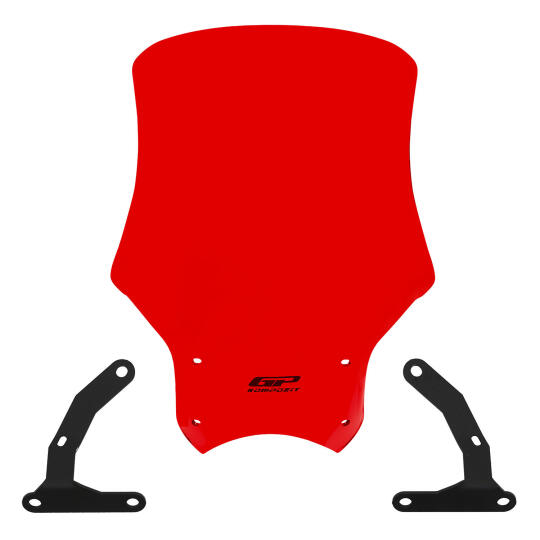 GP Kompozit Honda CB125R / CB250R 2018-2024 Uyumlu Ön Cam Kırmızı