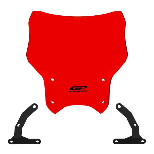 GP Kompozit Honda CB250R 2012-2024 Uyumlu Kısa Ön Cam Kırmızı