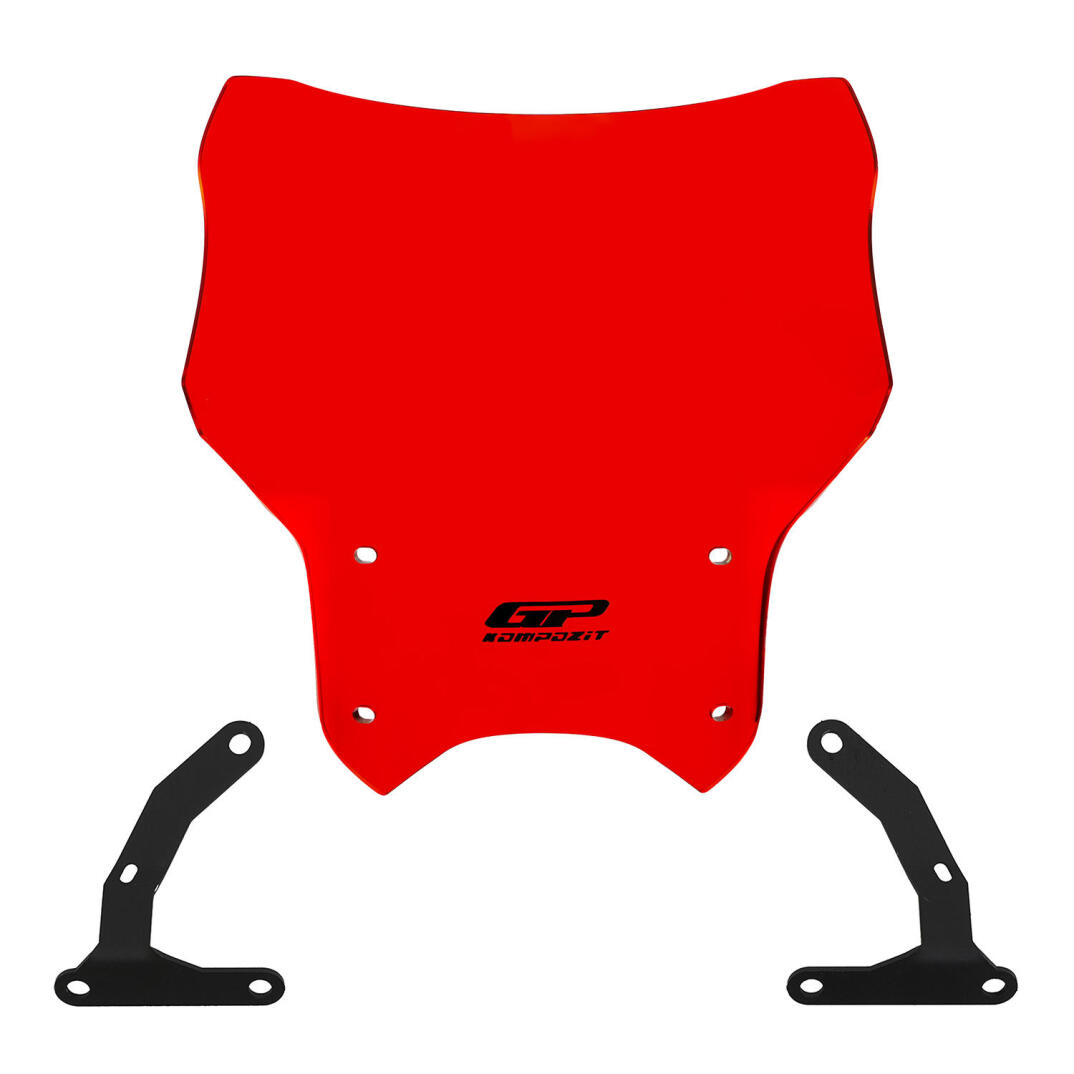 GP Kompozit Honda CB250R 2012-2024 Uyumlu Kısa Ön Cam Kırmızı - 1