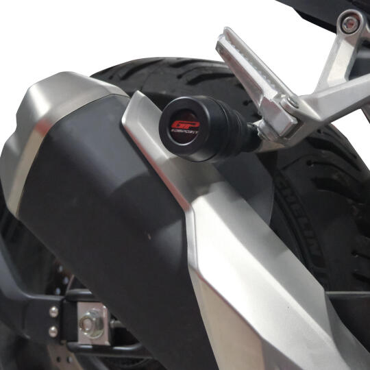 GP Kompozit Honda CB500 Hornet 2024-2025 Uyumlu Egzoz Koruma Takozu Siyah - 3