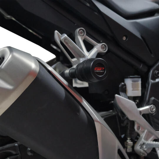 GP Kompozit Honda CB500 Hornet 2024-2025 Uyumlu Egzoz Koruma Takozu Siyah - 4