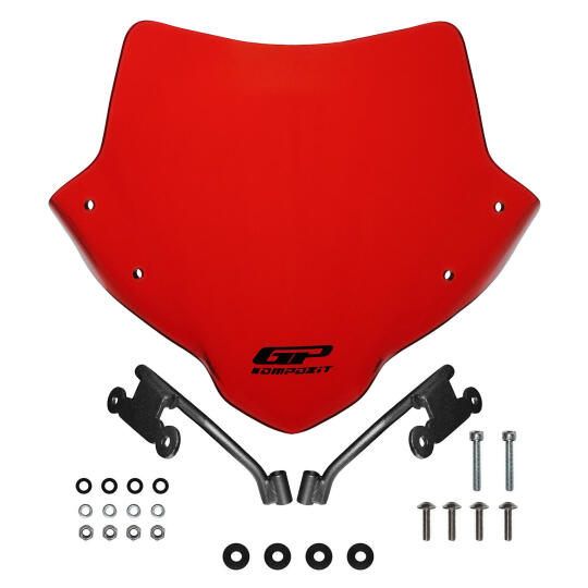 GP Kompozit Honda CB500 Hornet 2024-2025 Uyumlu Ön Cam Kırmızı - 5