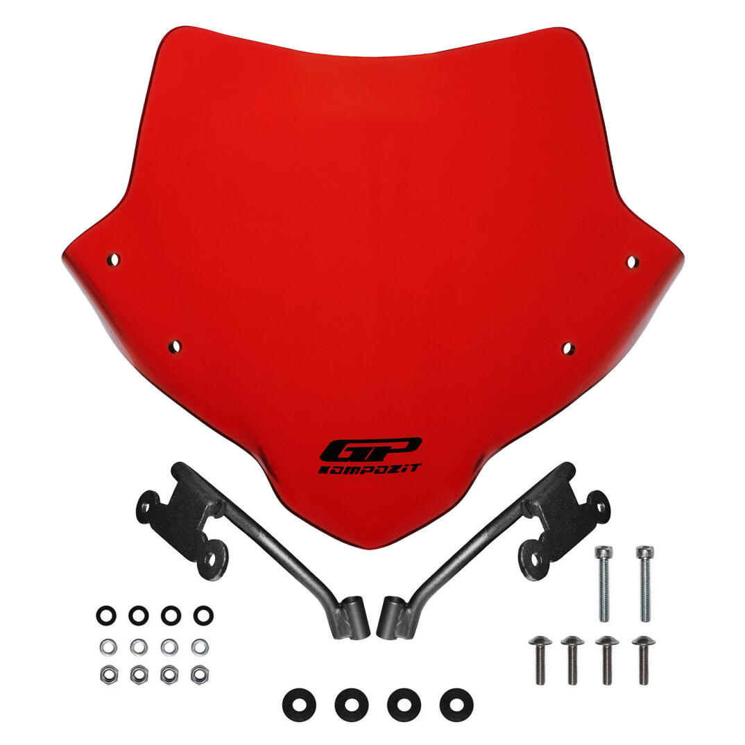 GP Kompozit Honda CB500 Hornet 2024-2025 Uyumlu Ön Cam Kırmızı - 5
