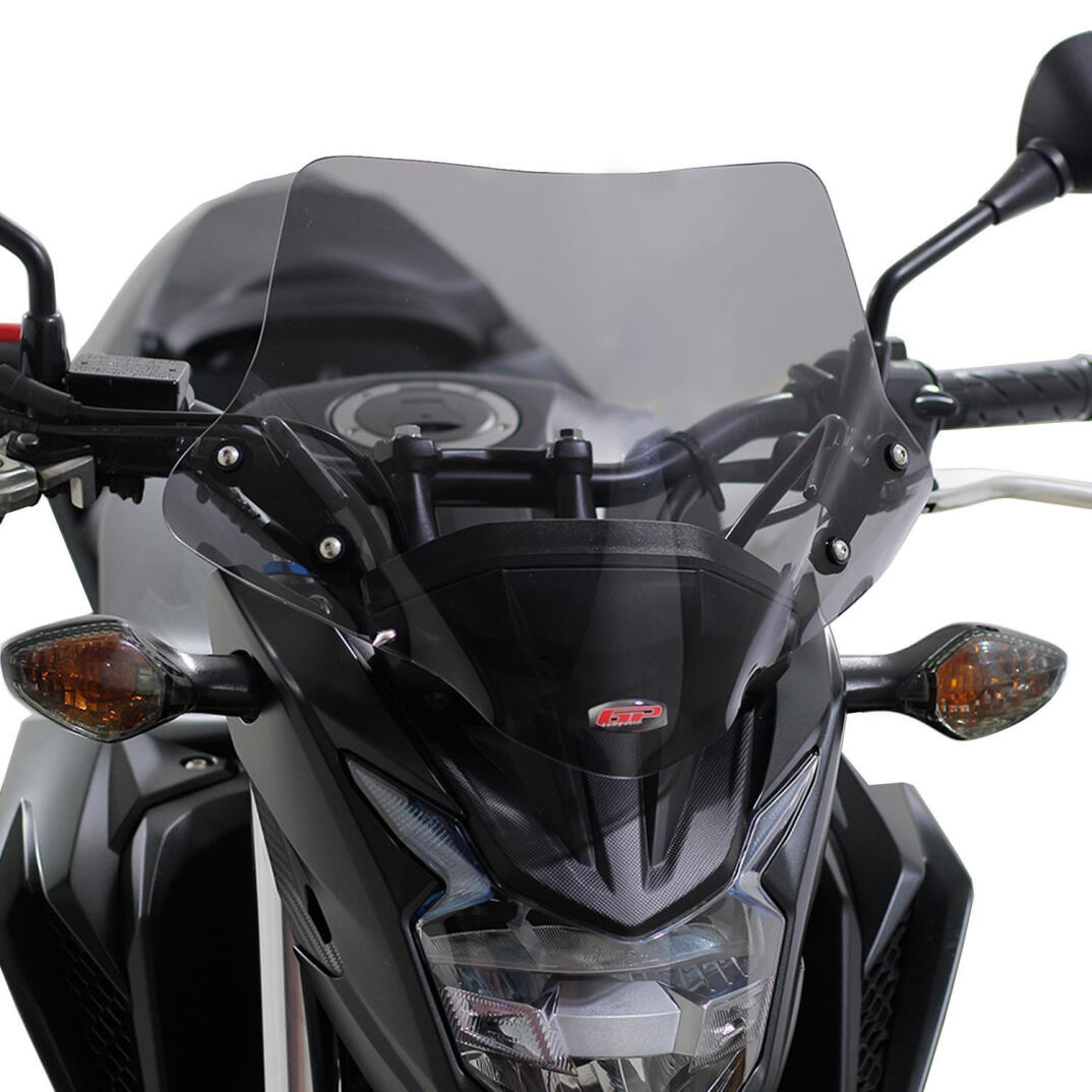 GP Kompozit Honda CB500F 2014-2020 Uyumlu Kısa Ön Cam Siyah - 2