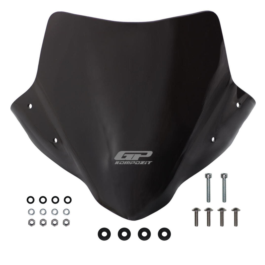 GP Kompozit Honda CB500F 2014-2020 Uyumlu Kısa Ön Cam Siyah - 7