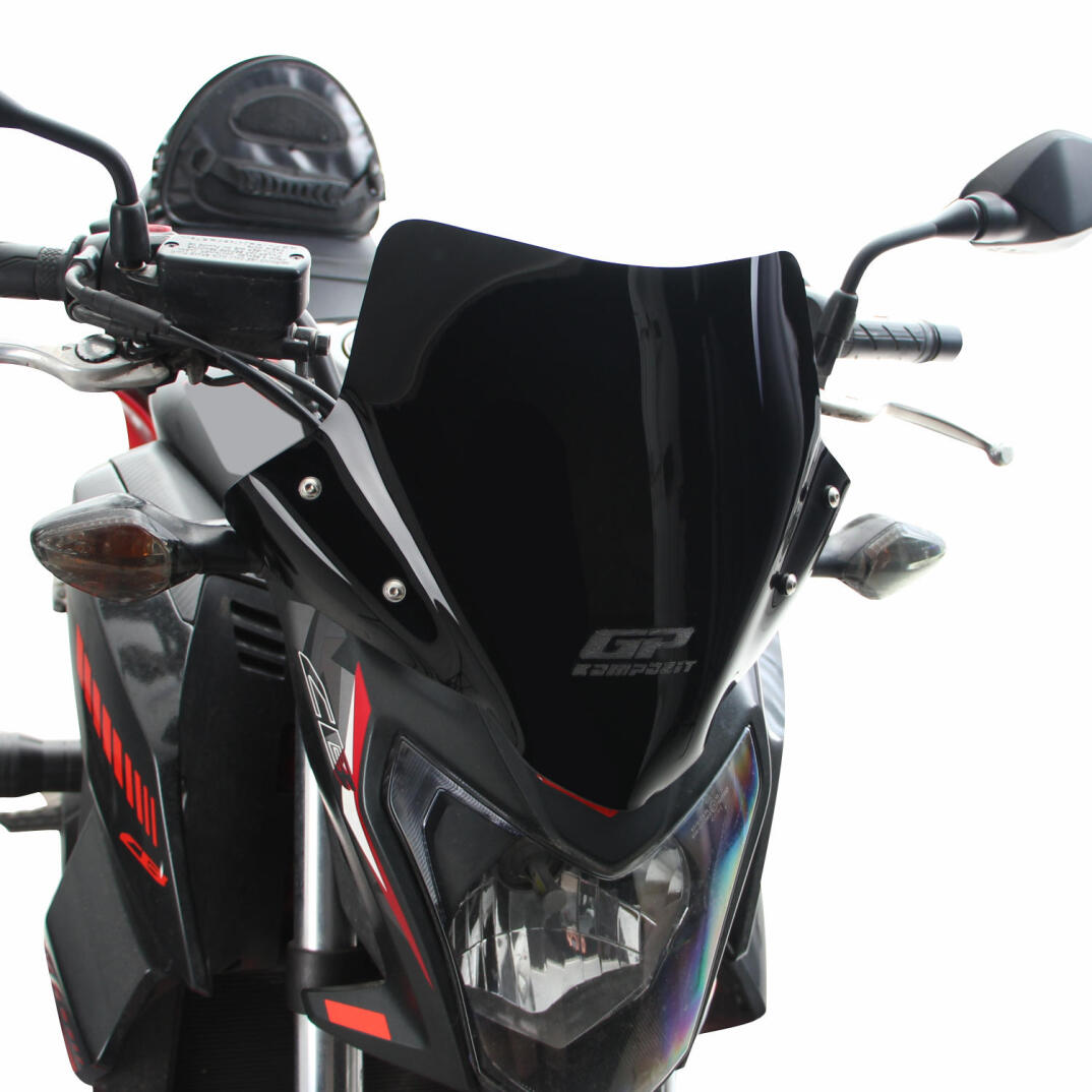 GP Kompozit Honda CB650F 2014-2020 Uyumlu Kısa Ön Cam Füme - 3