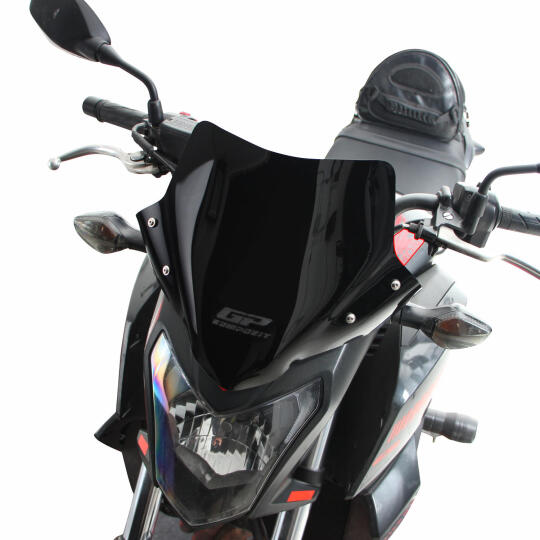 GP Kompozit Honda CB650F 2014-2020 Uyumlu Kısa Ön Cam Siyah - 4