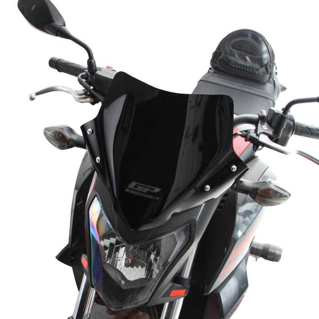 GP Kompozit Honda CB650F 2014-2020 Uyumlu Kısa Ön Cam Siyah - 4
