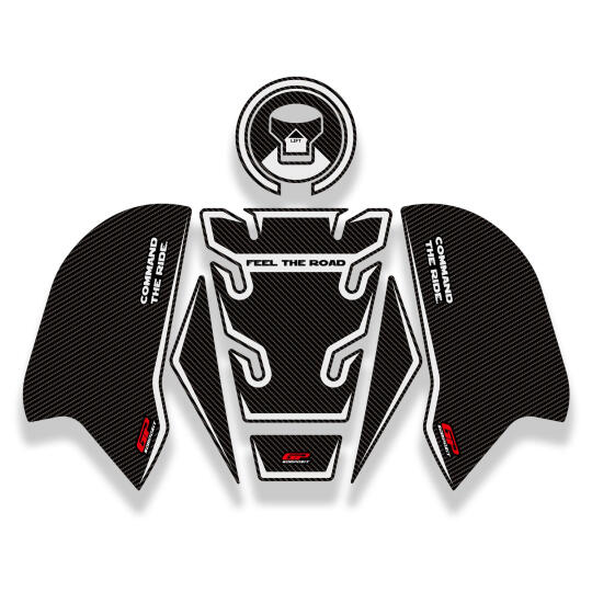 GP Kompozit Honda CB650R 2019-2023 Uyumlu Tank Pad Seti Karbon