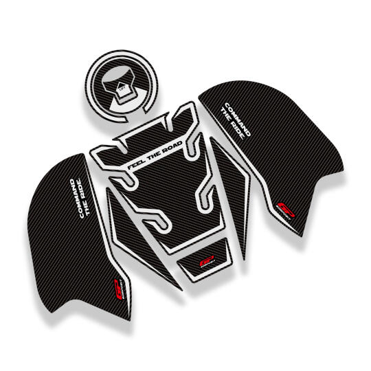 GP Kompozit Honda CB650R 2019-2023 Uyumlu Tank Pad Seti Karbon (1)