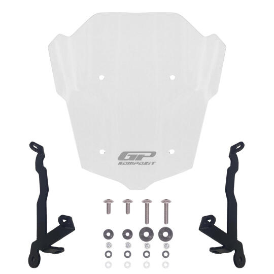 GP Kompozit Honda CB650R E-CLUTCH 2025-2026 Uyumlu Kısa Ön Cam Şeffaf - 5