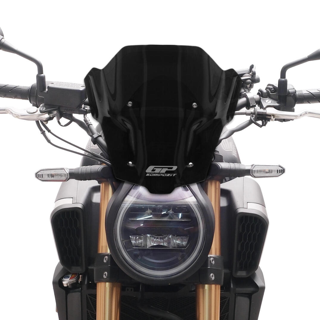 GP Kompozit Honda CB650R E-CLUTCH 2025-2026 Uyumlu Kısa Ön Cam Siyah - 2
