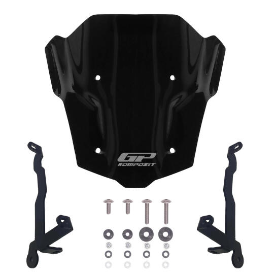 GP Kompozit Honda CB650R E-CLUTCH 2025-2026 Uyumlu Kısa Ön Cam Siyah - 4