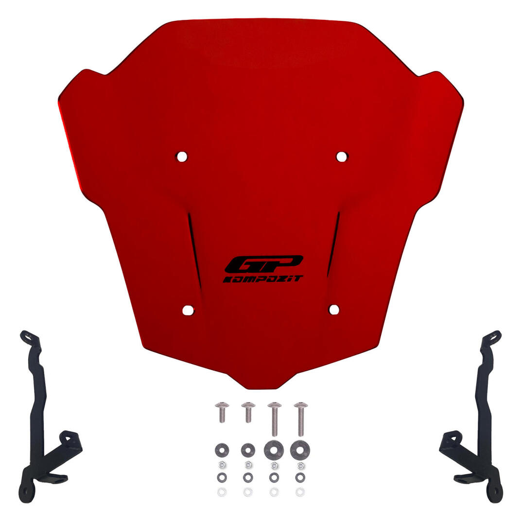 GP Kompozit Honda CB650R E-CLUTCH 2025-2026 Uyumlu Ön Cam Kırmızı - 5