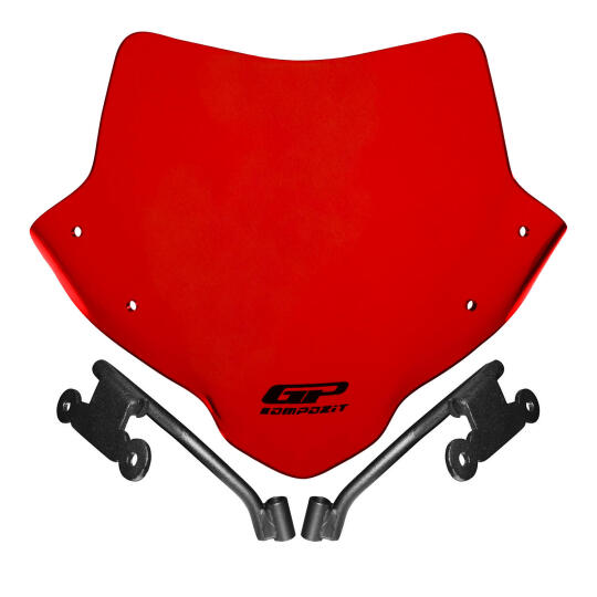 GP Kompozit Honda CB750 Hornet 2023-2024 Uyumlu Ön Cam Kırmızı