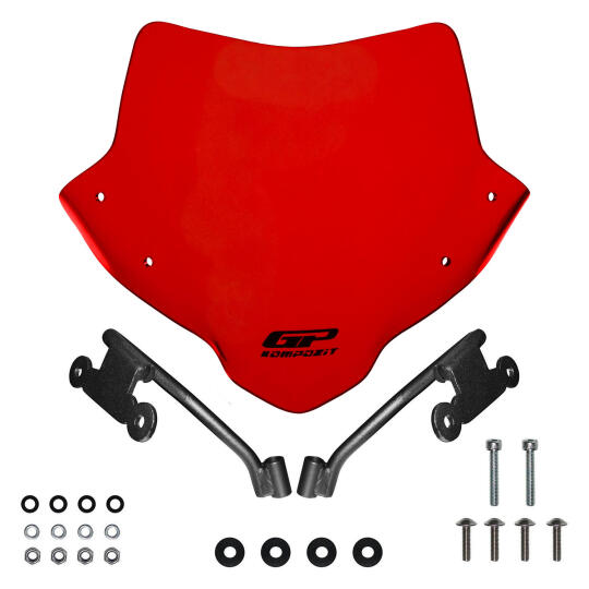 GP Kompozit Honda CB750 Hornet 2023-2024 Uyumlu Ön Cam Kırmızı - 5