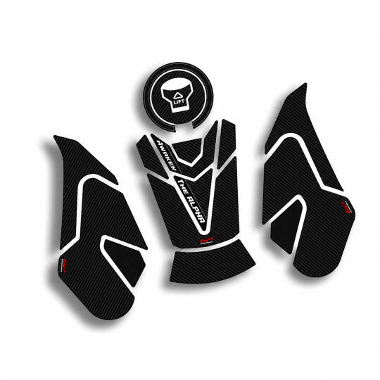 GP Kompozit Honda CB750 Hornet 2023-2024 Uyumlu Tank Pad Seti Karbon (1)