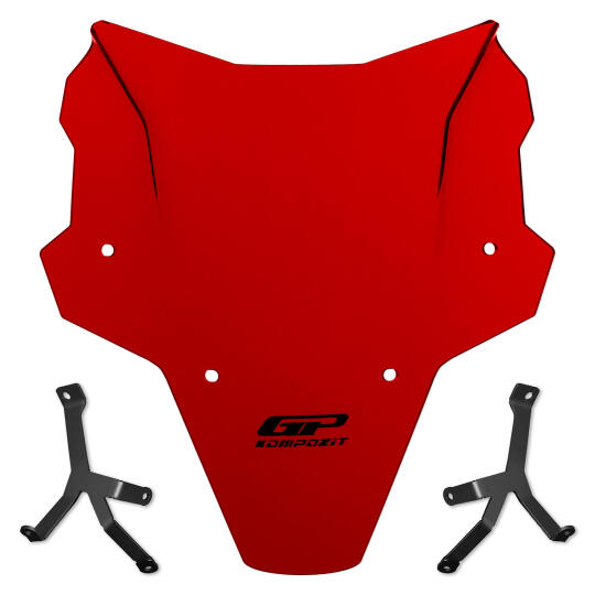 GP Kompozit Honda CB750 Hornet 2025-2026 Uyumlu Ön Cam Kırmızı