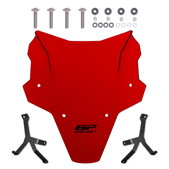 GP Kompozit Honda CB750 Hornet 2025-2026 Uyumlu Ön Cam Kırmızı - 5