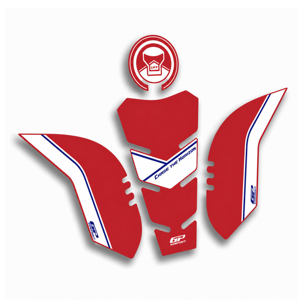 GP Kompozit Honda CBR500R 2025-2026 Uyumlu Tank Pad Seti Kırmızı - 2