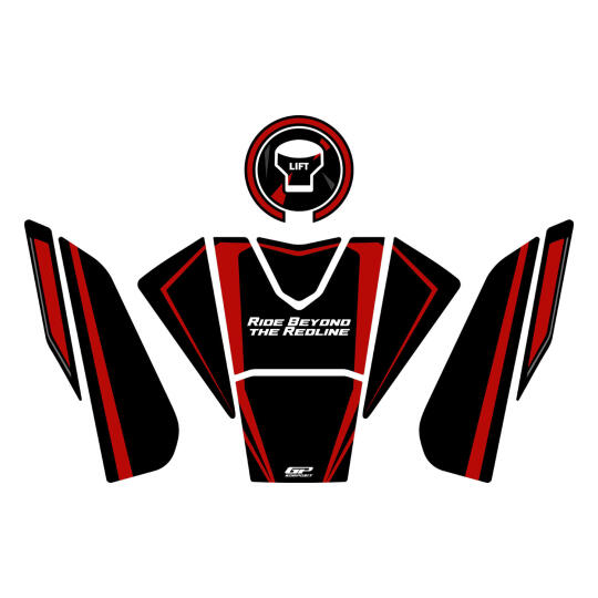 GP Kompozit Honda CBR650R 2019-2023 Uyumlu Tank Pad Seti Siyah