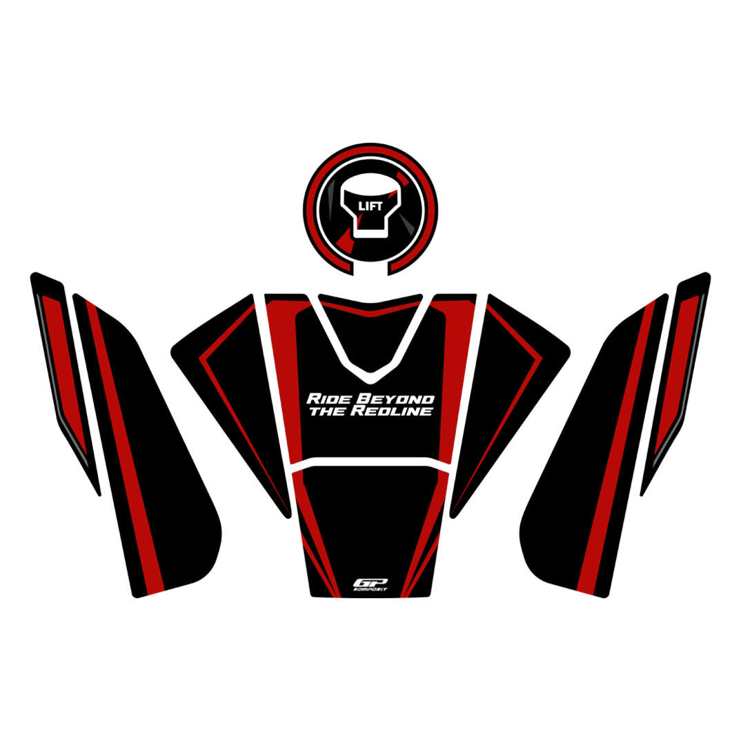 GP Kompozit Honda CBR650R 2019-2023 Uyumlu Tank Pad Seti Siyah - 1
