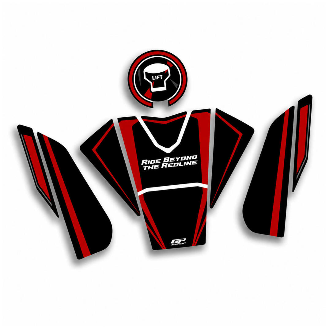 GP Kompozit Honda CBR650R 2019-2023 Uyumlu Tank Pad Seti Siyah - 2