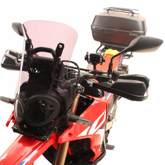 GP Kompozit Honda CRF250 / CRF300 Rally 2017-2025 Uyumlu Kısa Ön Cam Siyah - 3