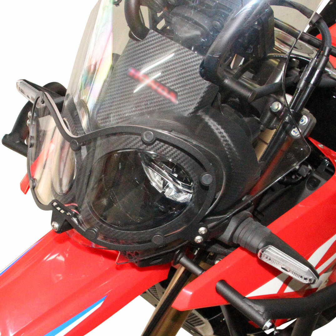 GP Kompozit Honda CRF250 Rally / CRF300 Rally 2017-2026 Uyumlu Far Koruma Siyah - 4
