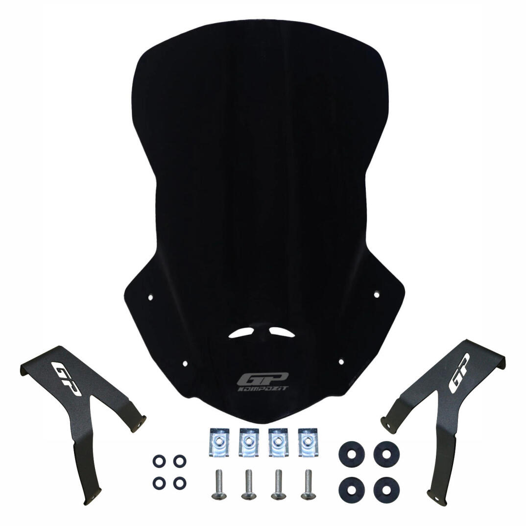 GP Kompozit Honda CRF250L / CRF300L 2013-2020 Uyumlu Tur Camı Siyah - 6