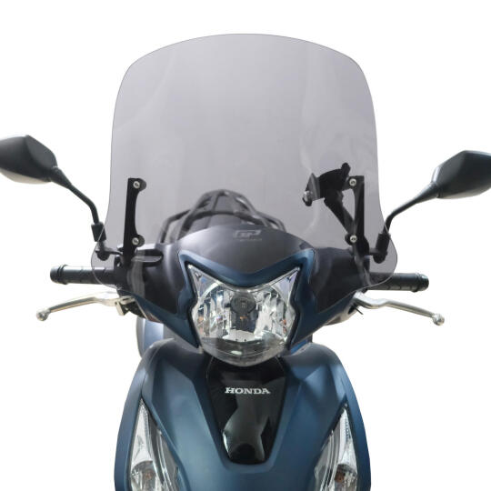 GP Kompozit Honda Dio 2021-2025 Uyumlu Kısa Ön Cam Füme (1)