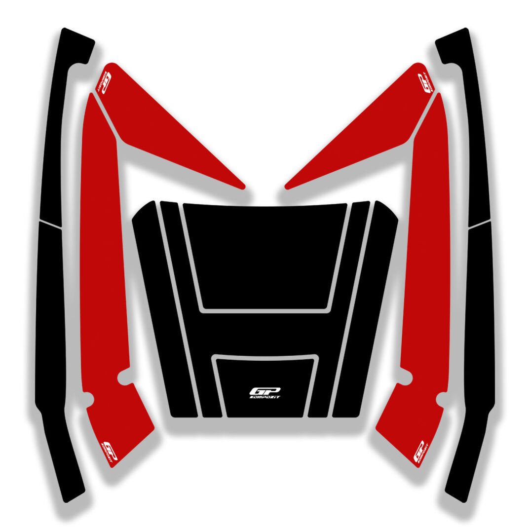 GP Kompozit Honda Forza 250 2018-2026 Uyumlu Çanta Pad Seti Kırmızı - 1