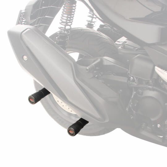 GP Kompozit Honda Forza 250 2018-2026 Uyumlu Egzoz Koruma Takozu Siyah - 3