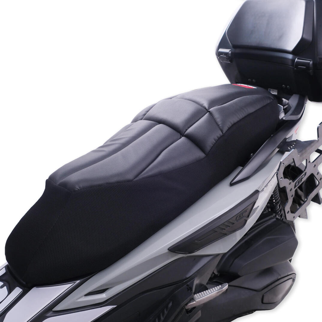GP Kompozit Honda Forza 250 2018-2026 Uyumlu Fileli Motosiklet Konfor Sele Kılıfı Siyah - 2