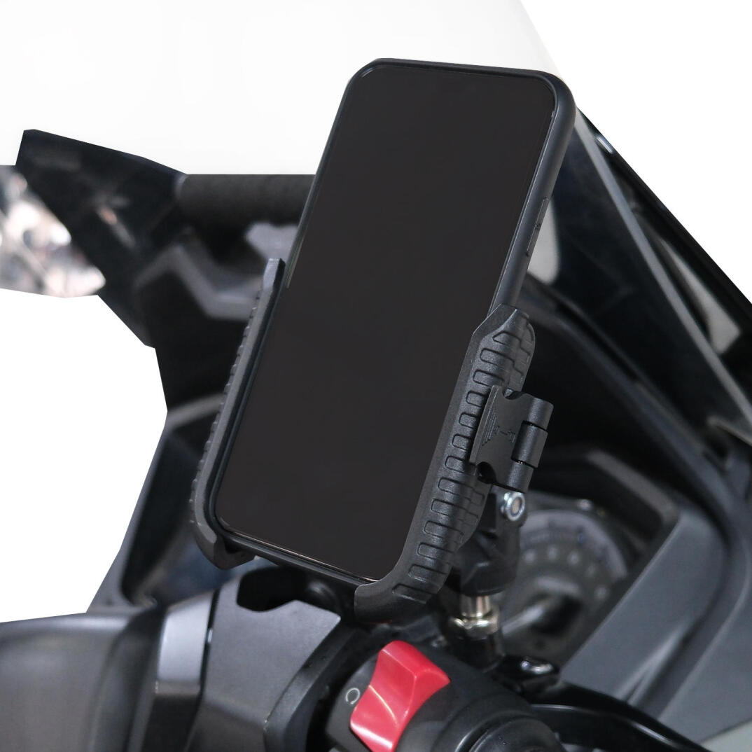 GP Kompozit Honda Forza 250 2018-2026 Uyumlu Titreşim Modüllü Telefon Tutucu Siyah - 5
