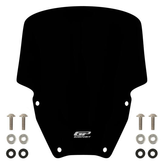 GP Kompozit Honda Forza 250 2021-2026 Uyumlu Spor Ön Cam Siyah - 4