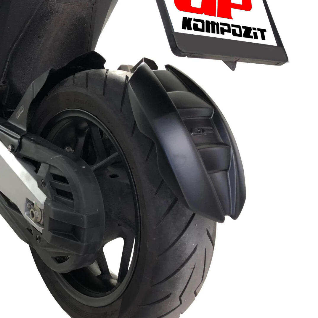 GP Kompozit Honda Forza 750 2021-2024 Uyumlu Arka Çamur Sıyırıcı Siyah - 3